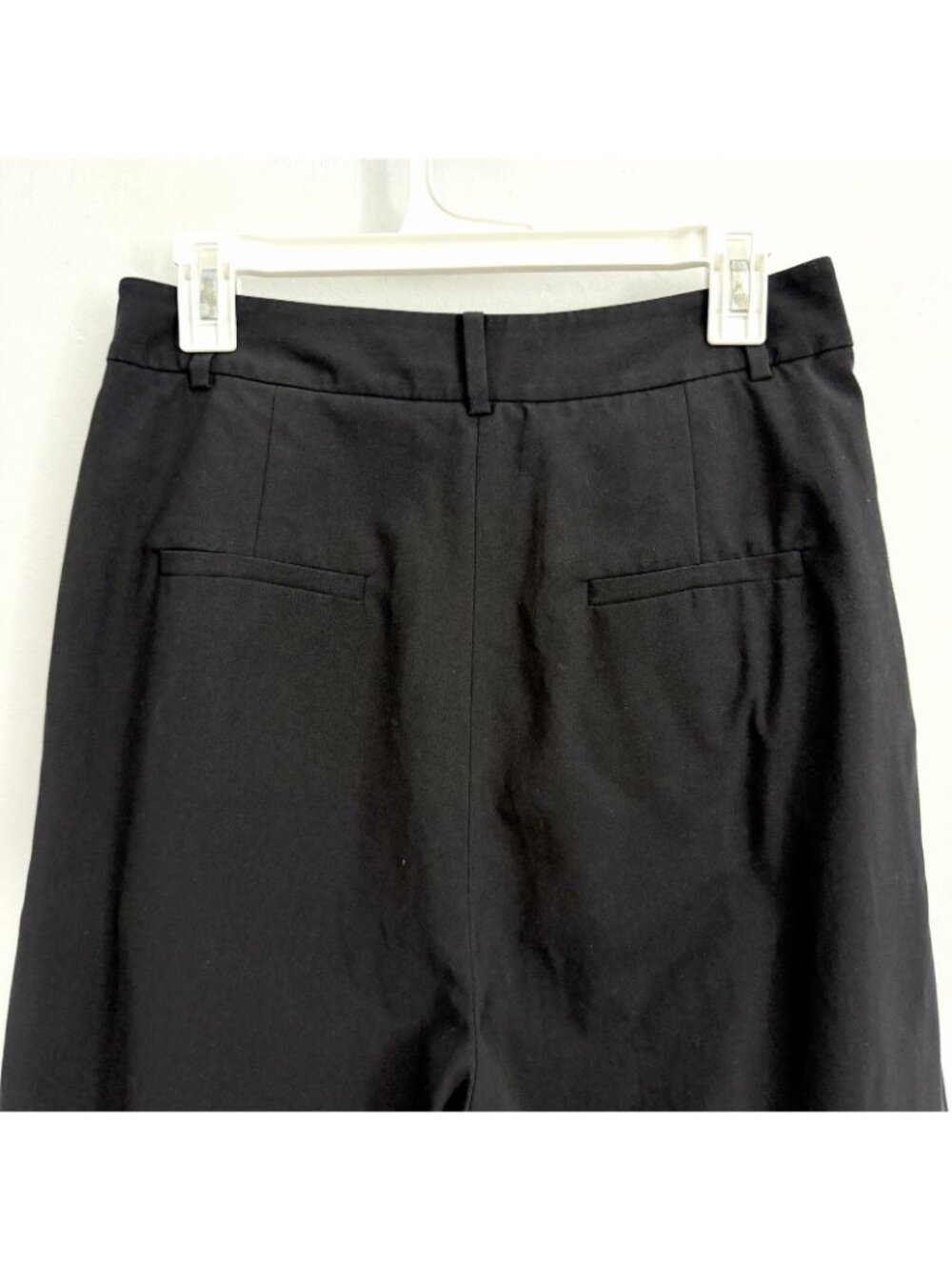Tibi Black Wide Leg Edith Pleated Stella Culotte Trousers Cropped Women’s Size 4 - Picture 8 of 9